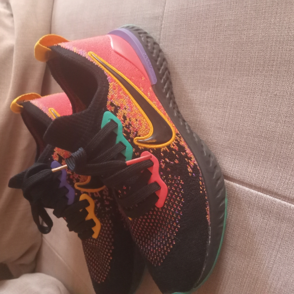Black and Orange Dynamic Sneakers for Performance